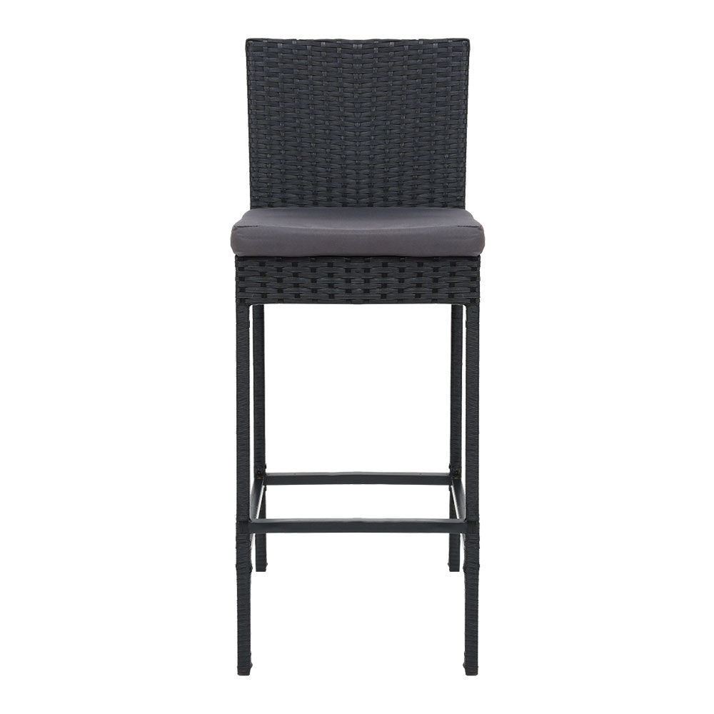Aria - 2-Piece Outdoor Bar Stools Dining Chair Rattan Furniture