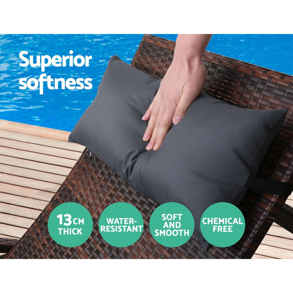 Beatrix - Sun Lounge Wicker Lounger Beach Armrest Brown