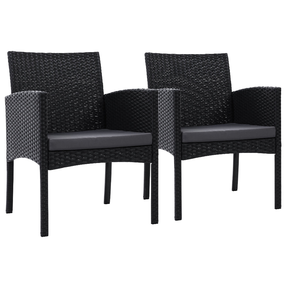 Sylvie - 2PC Outdoor Dining Chairs Patio Rattan