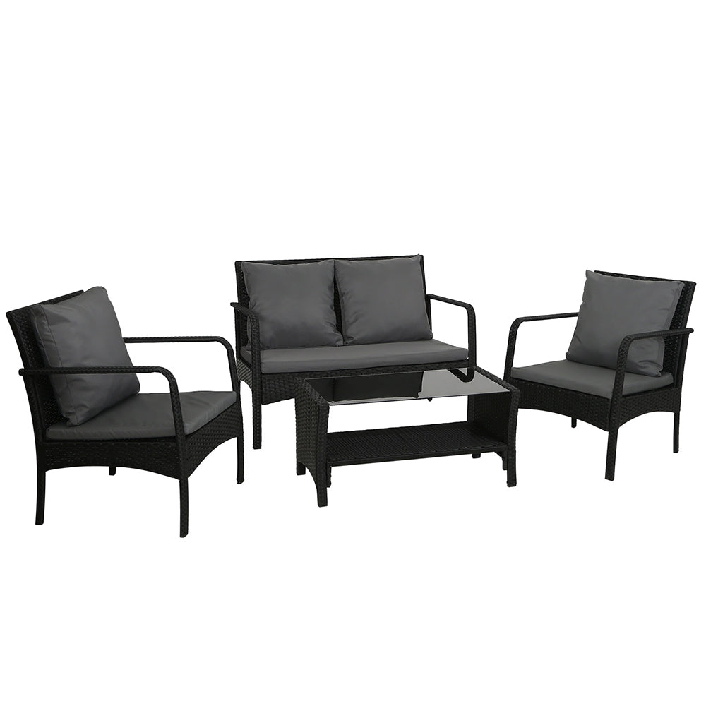 Eliza - Outdoor Sofa Set Wicker Lounge Table and Chairs