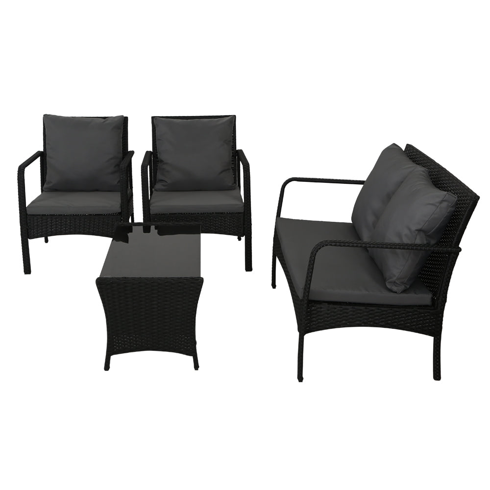 Eliza - Outdoor Sofa Set Wicker Lounge Table and Chairs