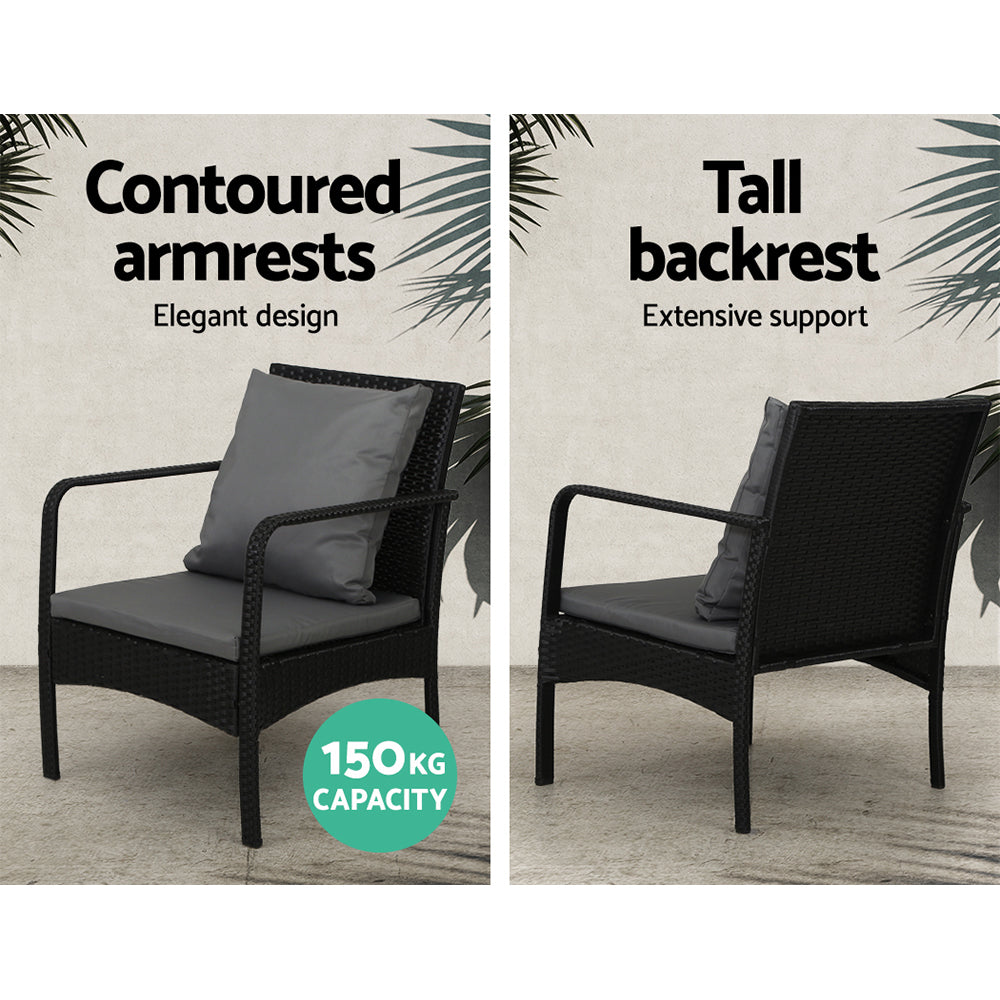 Eliza - Outdoor Sofa Set Wicker Lounge Table and Chairs