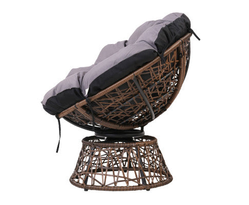 Elvira - Outdoor Chairs Outdoor Furniture Wicker Papasan Chair Brown
