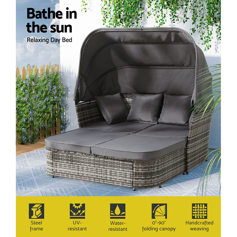Chaise - Outdoor Sun Lounge Setting Wicker Sofa Day Bed