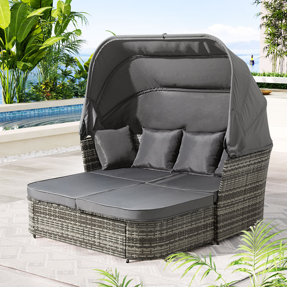 Chaise - Outdoor Sun Lounge Setting Wicker Sofa Day Bed