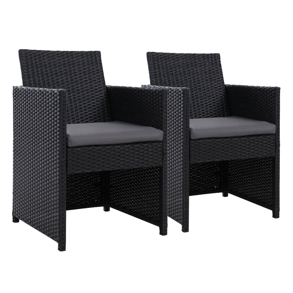 Venetia - 2PC Outdoor Dining Chairs Patio Rattan Hugo