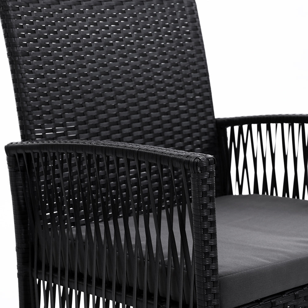 Anelise - 2PC Outdoor Dining Chairs Patio Wicker Lounge Garden