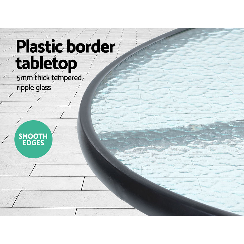 Riser - 3PC Bistro Set Outdoor Furniture Rattan Chairs Ezra