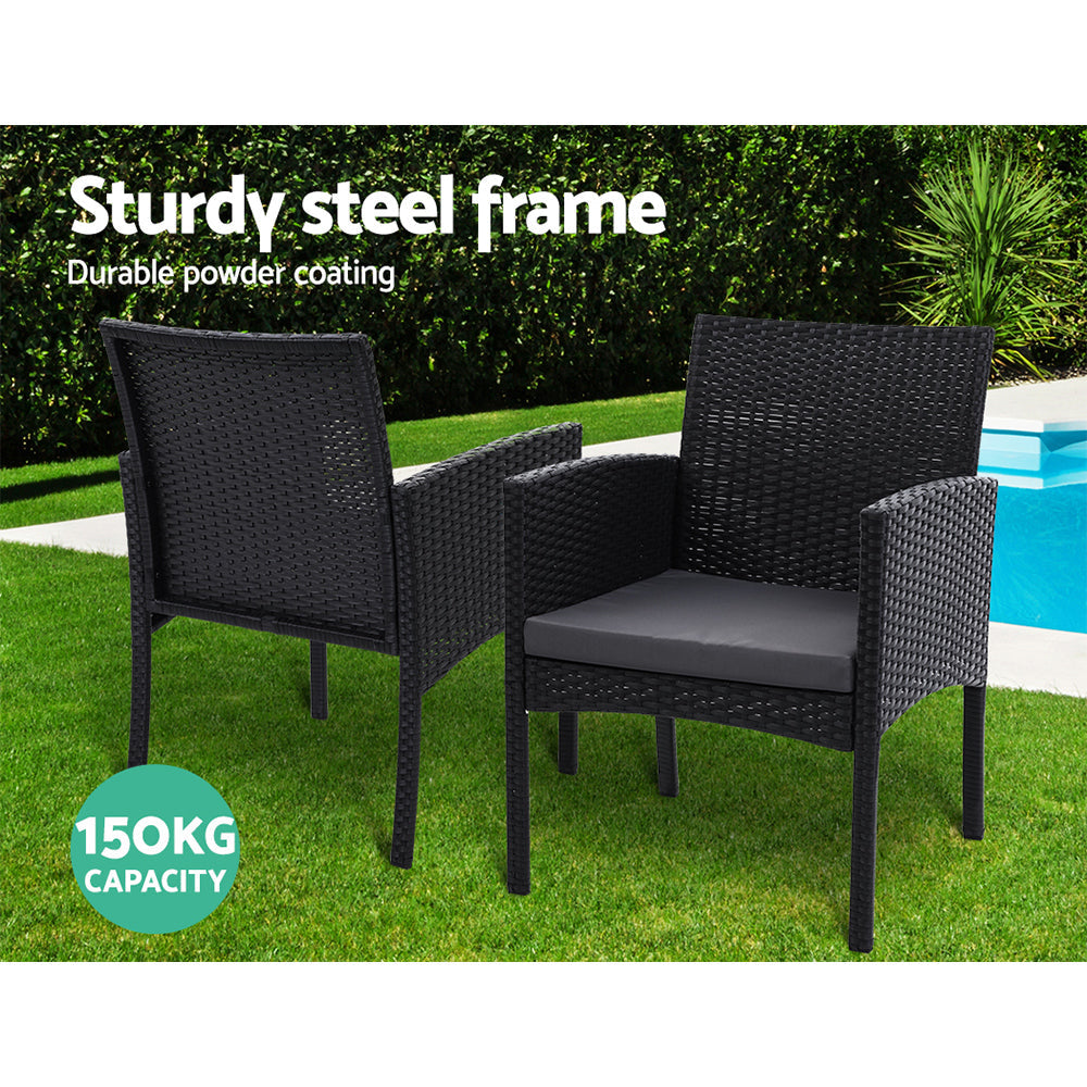 Sylvie - 2PC Outdoor Dining Chairs Patio Rattan
