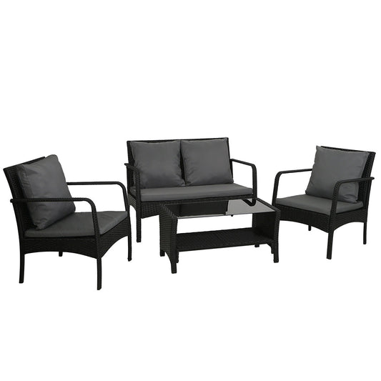 Eliza - Outdoor Sofa Set Wicker Lounge Table and Chairs