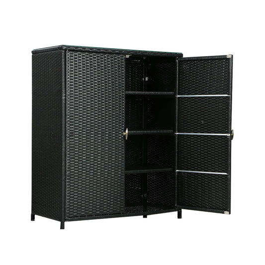 Raven - Outdoor Storage Cabinet Box Wicker Shelf Tools