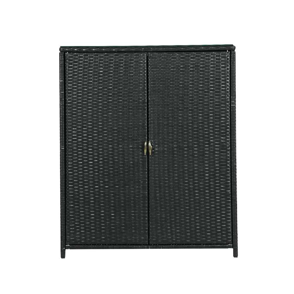 Raven - Outdoor Storage Cabinet Box Wicker Shelf Tools