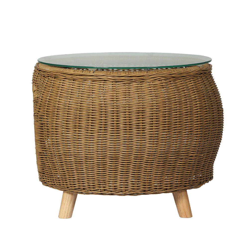 Coralie - Coffee Side Table Wicker Pet Bed Storage