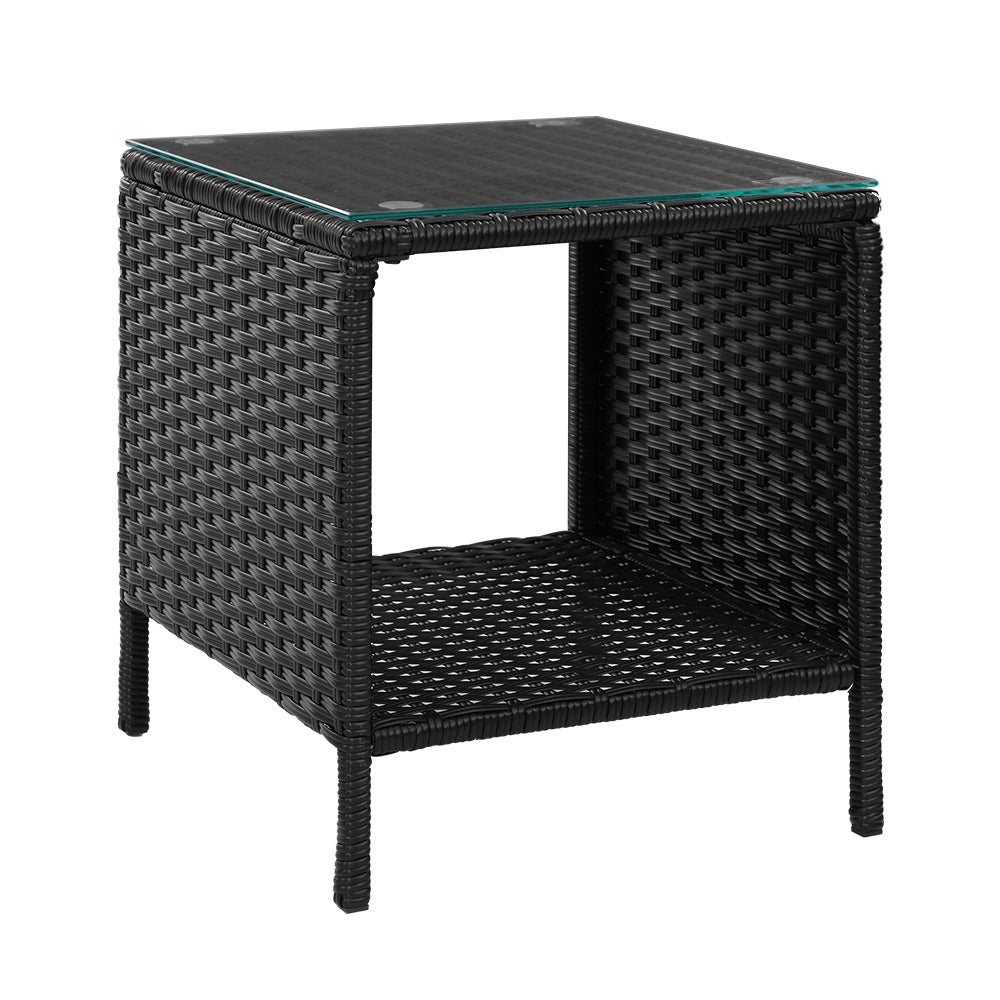 Camille - Coffee Side Table Wicker Rattan Outdoor Grey