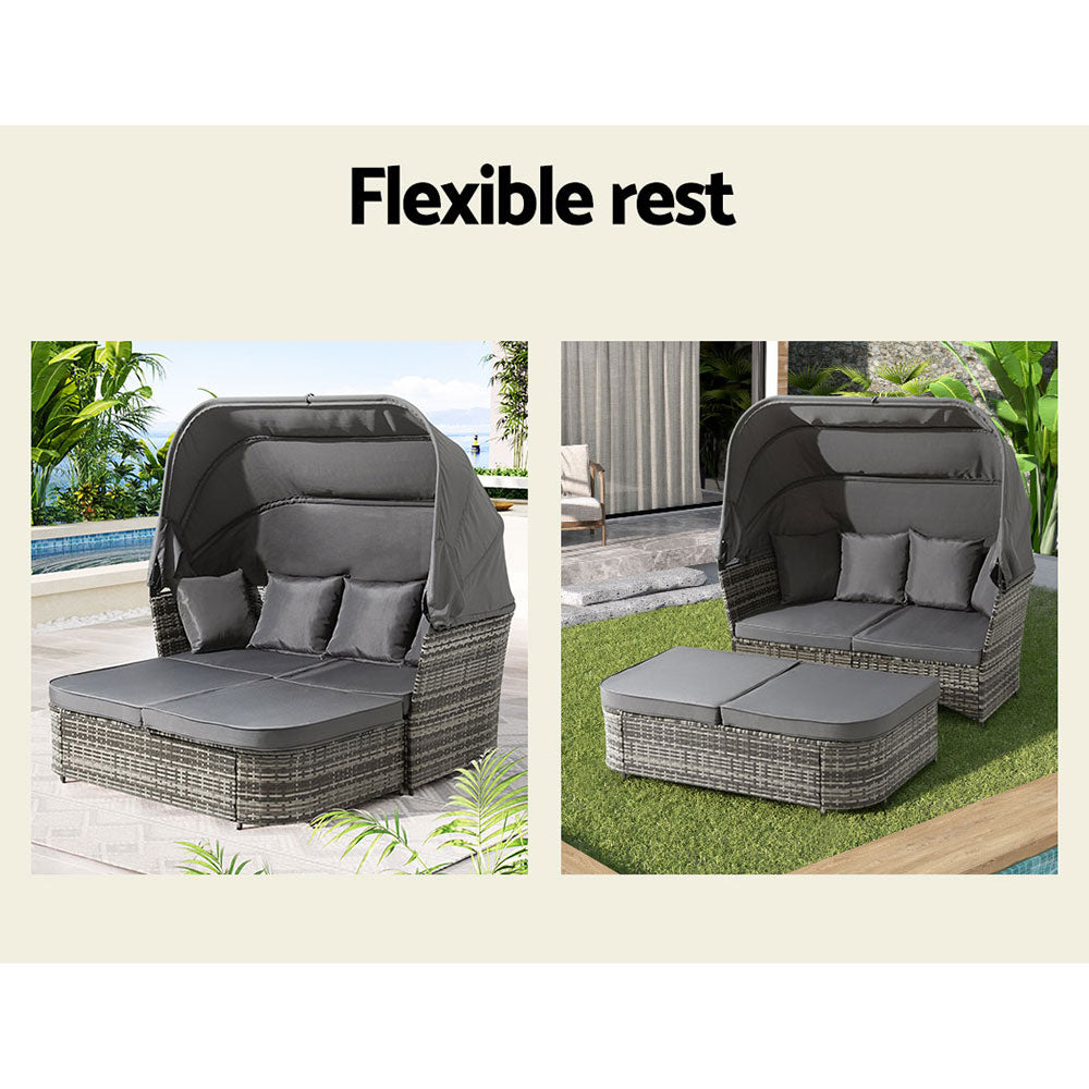 Chaise - Outdoor Sun Lounge Setting Wicker Sofa Day Bed