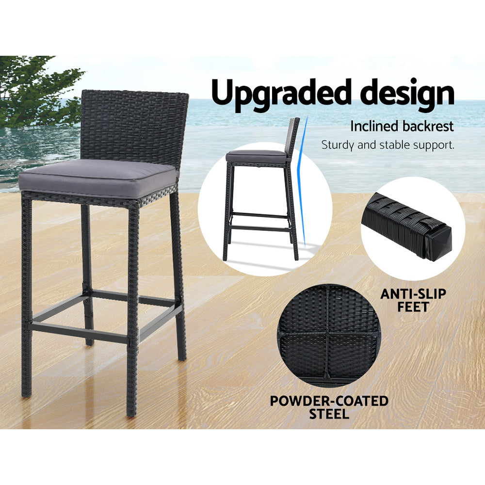 Daria - 5-Piece Outdoor Bar Set Dining Wicker Patio