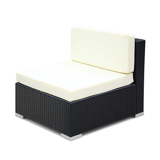 Gia - 2PC Outdoor Furniture Sofa Set Wicker Rattan Lounge Chair
