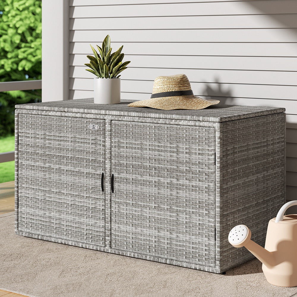 Verity - Outdoor Storage Cabinet Box Wicker Shelf Tools