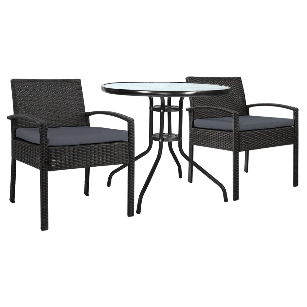 Piper - 3PC Bistro Set Outdoor Furniture Rattan