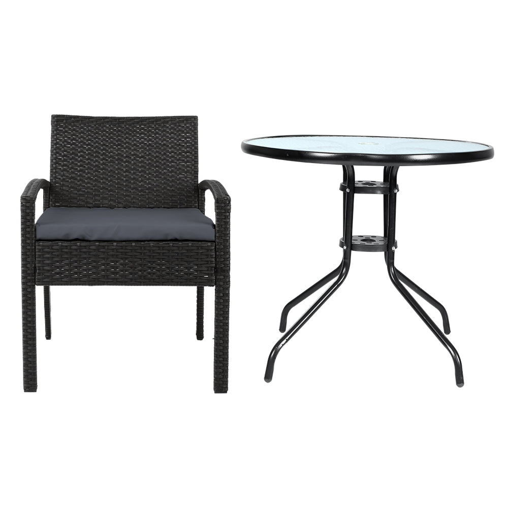 Piper - 3PC Bistro Set Outdoor Furniture Rattan