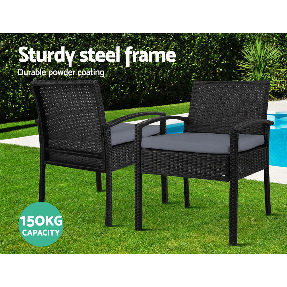 Piper - 3PC Bistro Set Outdoor Furniture Rattan
