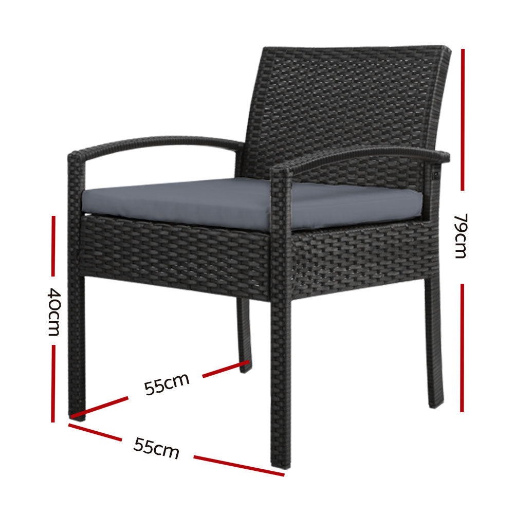 Elise - Outdoor Dining Chairs Patio Rattan Lounge