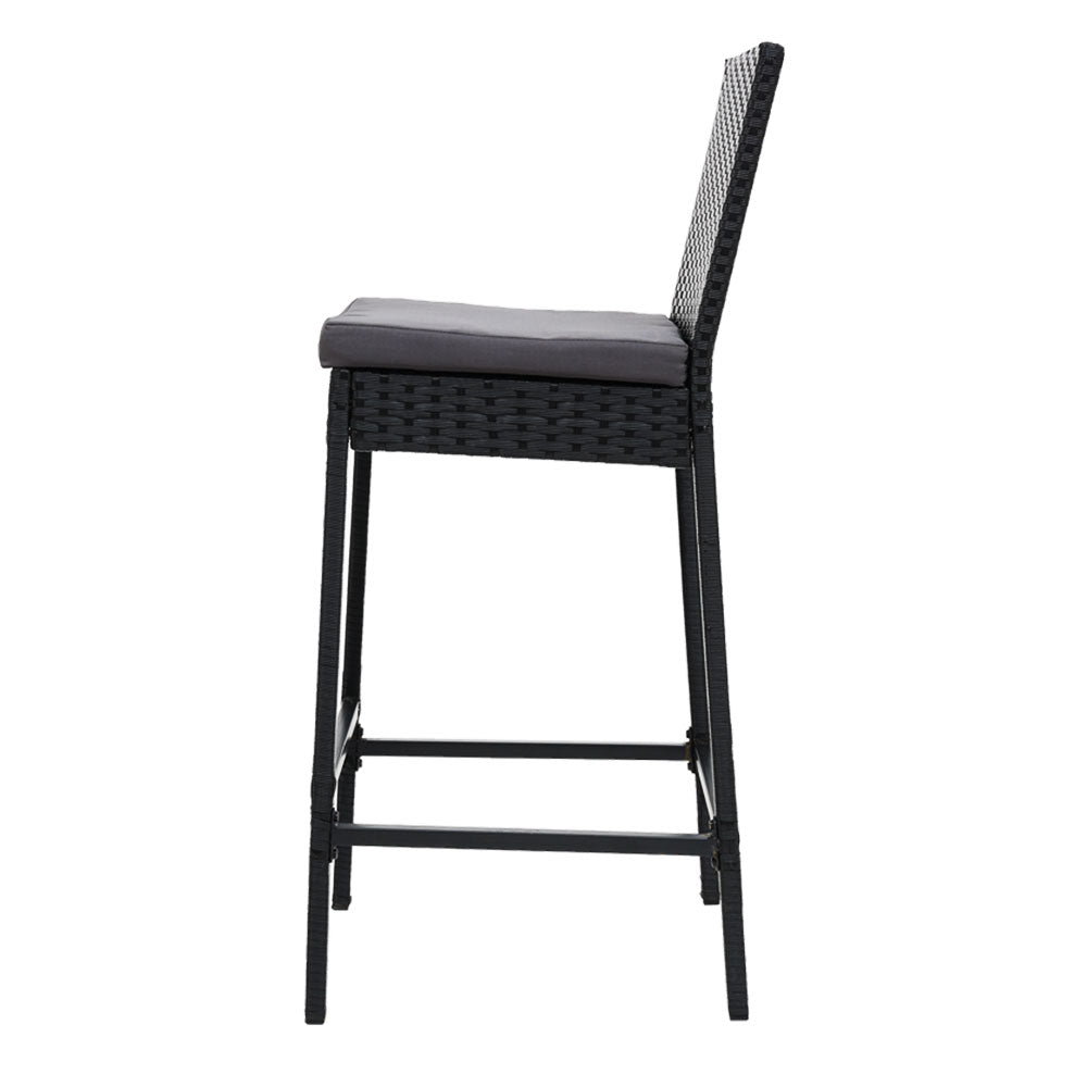 Delia - 4-Piece Outdoor Bar Stools Dining Chair Rattan Furniture